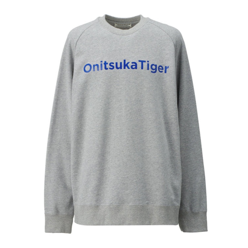 Grey Men\'s Onitsuka Tiger Sweatshirts Online India | U8K-4255