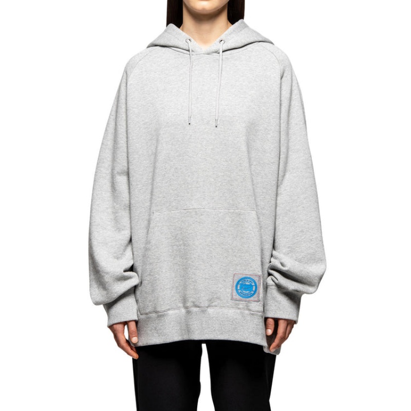 Grey Women's Onitsuka Tiger Sweat Hoodie Online India | S0X-1087