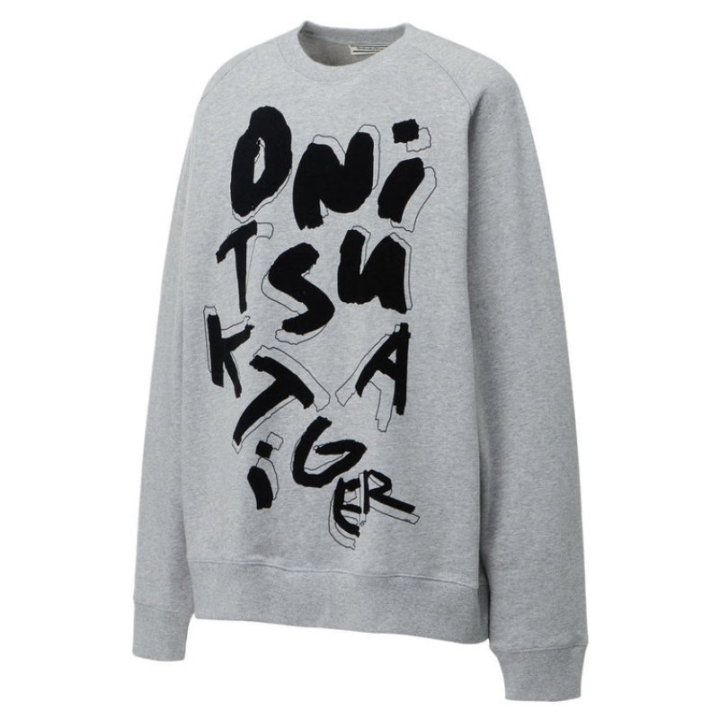 Grey Women's Onitsuka Tiger Sweatshirts Online India | G2V-0474