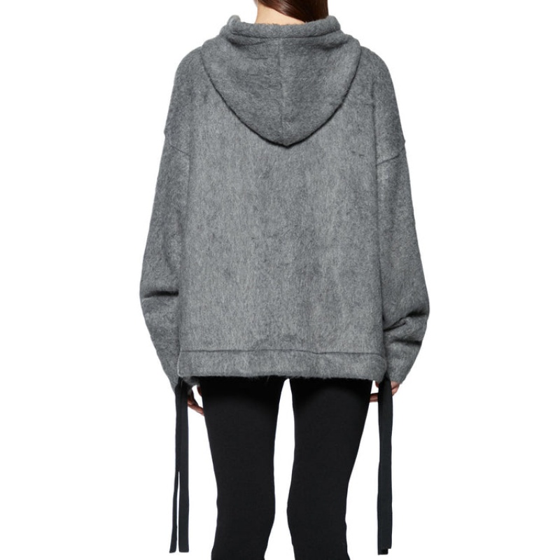 Grey Women's Onitsuka Tiger WS Knit Hoodie Dress Online India | E5D-0629