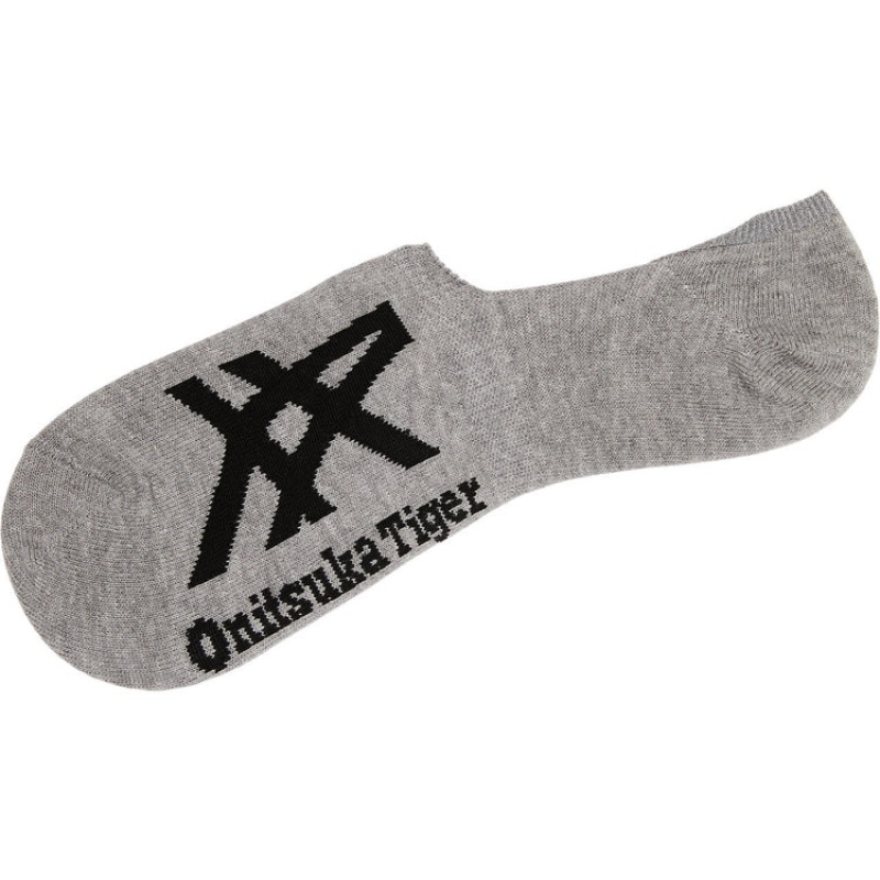 Grey / Black Men's Onitsuka Tiger Invisible Socks Online India | X4Y-7671