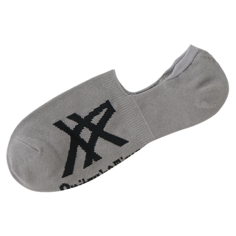 Grey / Black Women's Onitsuka Tiger Invisible Socks Online India | S2V-8556