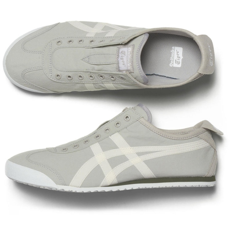 Grey / White Men's Onitsuka Tiger Mexico 66 Slip-on Online India | Y3R-6539