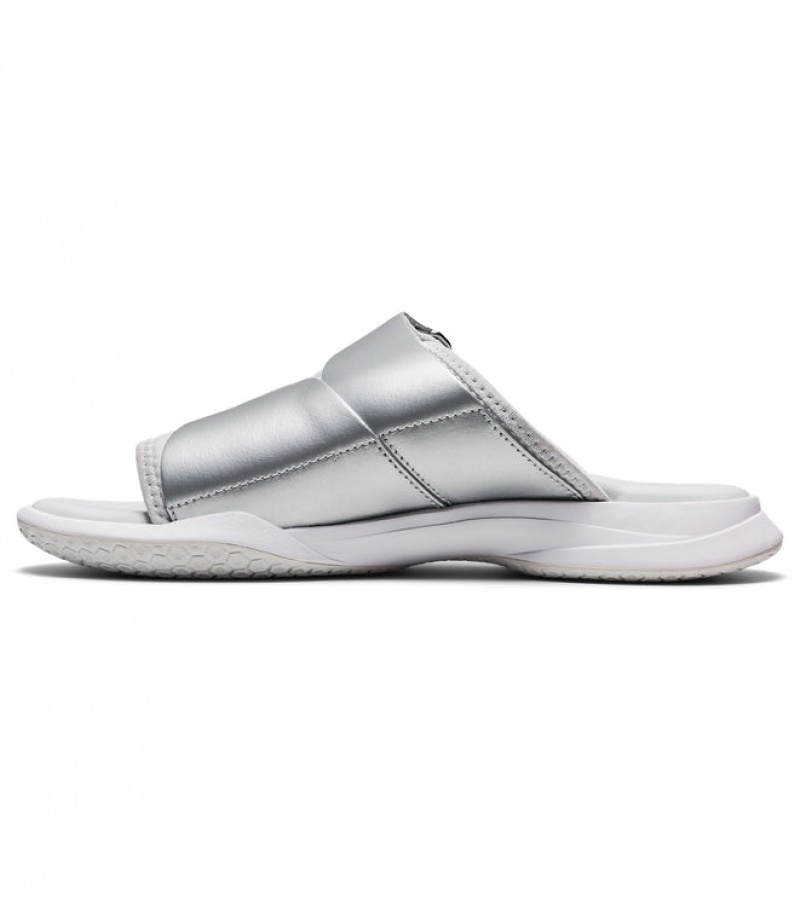 Grey / White Women's Onitsuka Tiger Ohbori Slider Sneakers Online India | E8P-0249