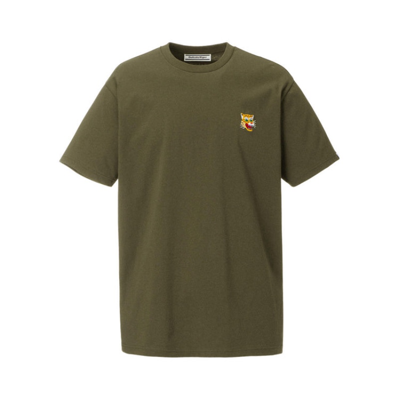 Khaki Men\'s Onitsuka Tiger T Shirts Online India | W1U-1251