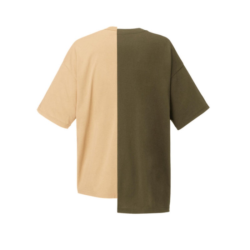 Khaki / Beige Men's Onitsuka Tiger Graphic T Shirts Online India | S5C-4270