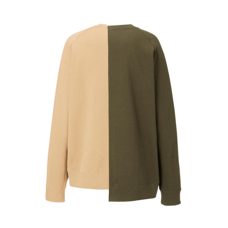 Khaki / Beige Women's Onitsuka Tiger Sweatshirts Online India | O7O-6811