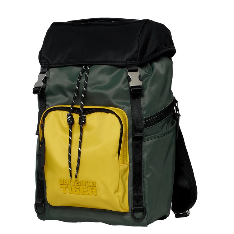 Khaki / Yellow Women's Onitsuka Tiger Backpacks Online India | F0L-8106