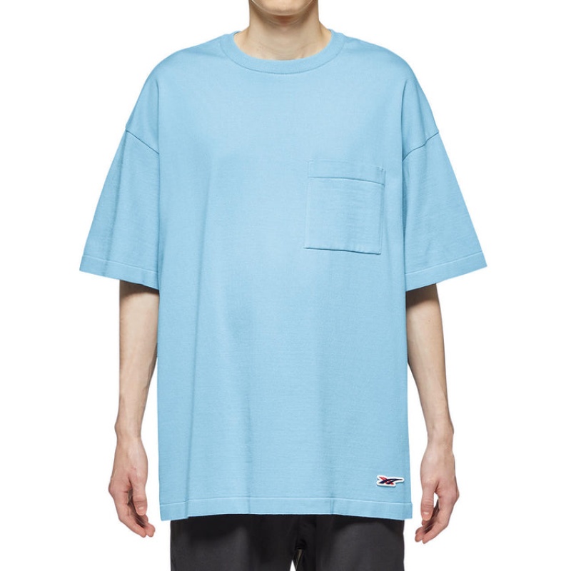 Light Blue Men's Onitsuka Tiger Knit Tops Online India | V3A-3288