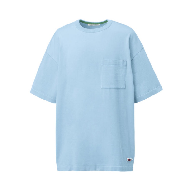 Light Blue Men\'s Onitsuka Tiger Knit Tops Online India | V3A-3288