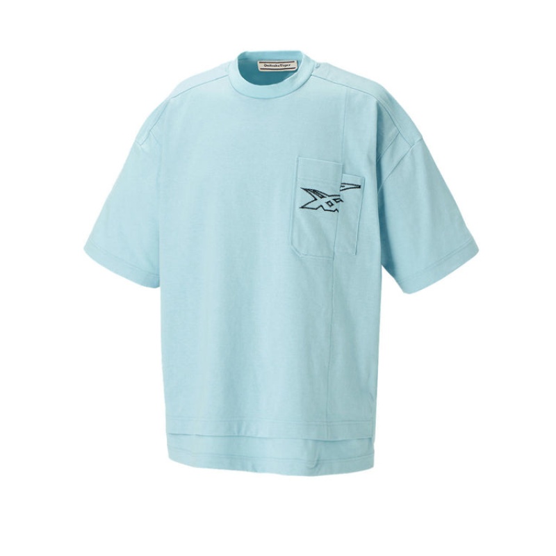 Light Blue Men's Onitsuka Tiger SS T Shirts Online India | D6D-2613