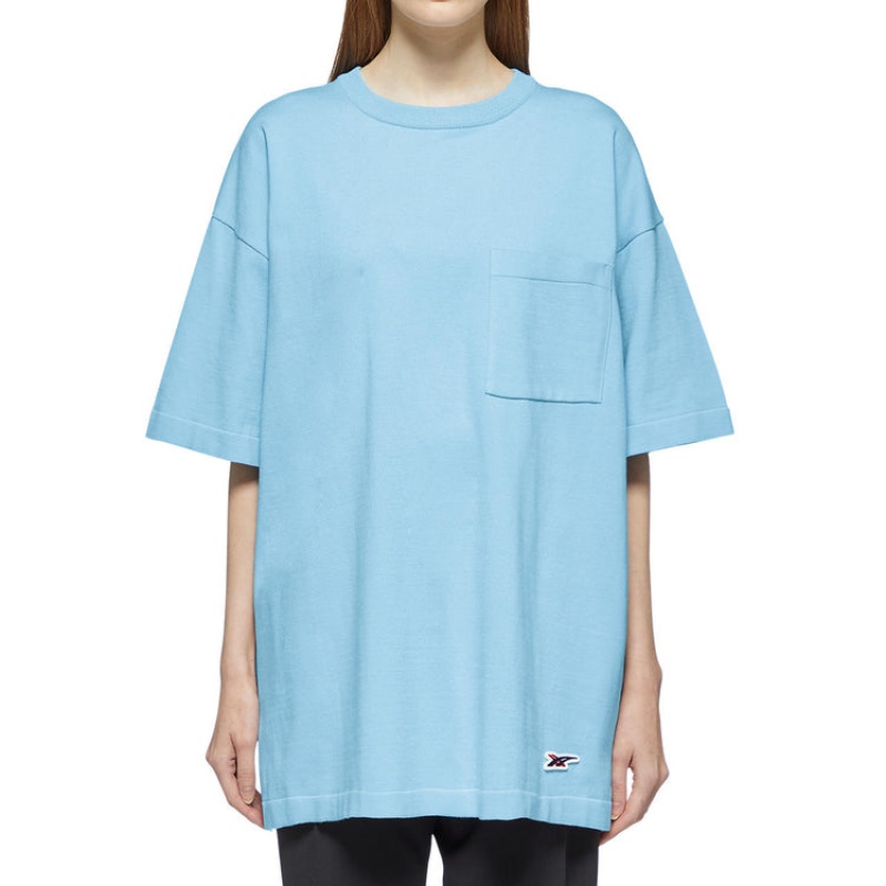 Light Blue Women's Onitsuka Tiger Knit Tops Online India | P8Z-9858