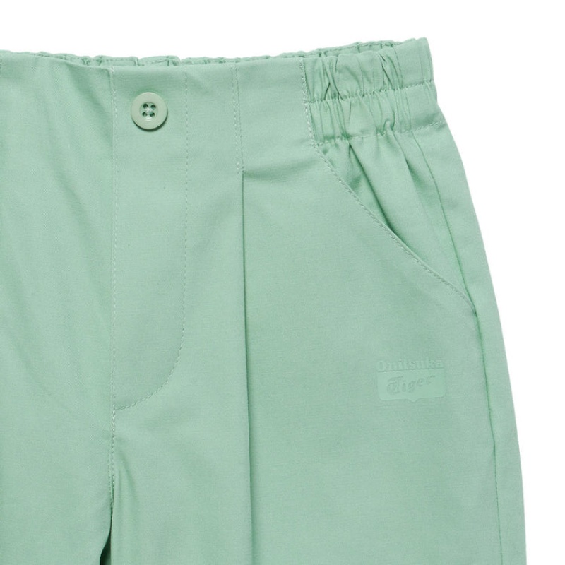 Light Green Kids' Onitsuka Tiger Single-pleat Pants Online India | M0M-2222