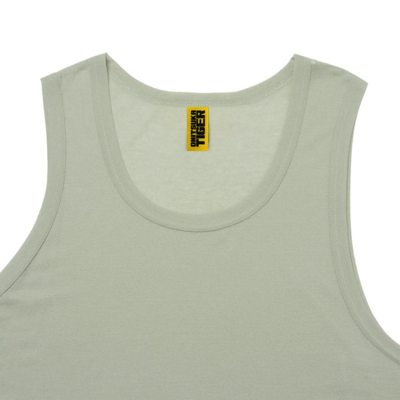 Light Green Men's Onitsuka Tiger 2 Way Tank Top Online India | V2A-3128