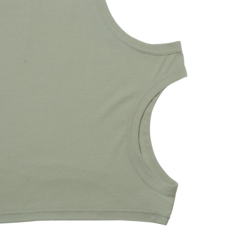 Light Green Men's Onitsuka Tiger 2 Way Tank Top Online India | V2A-3128