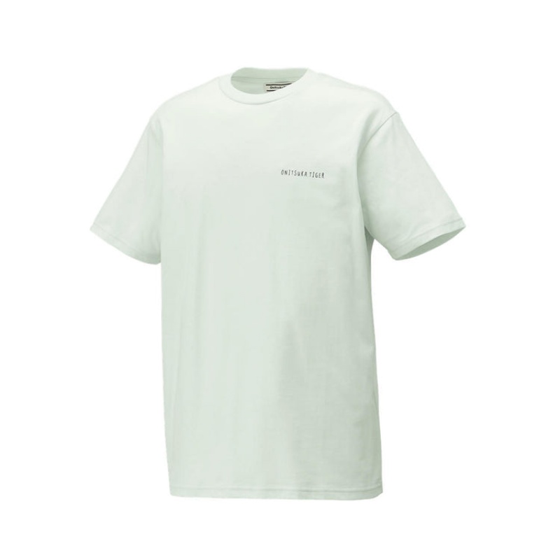 Light Green Men's Onitsuka Tiger Graphic T Shirts Online India | R5U-1167