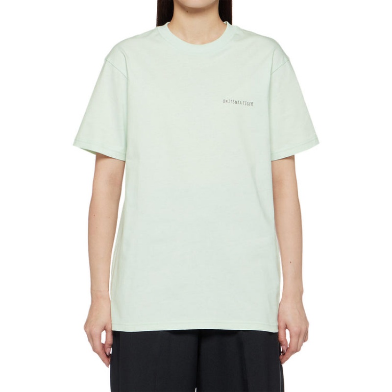 Light Green Men's Onitsuka Tiger Graphic T Shirts Online India | R5U-1167