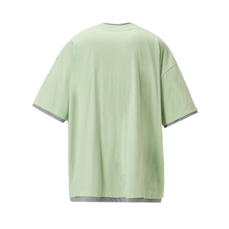 Light Green / Grey Women's Onitsuka Tiger SS Tops Online India | T0W-8031