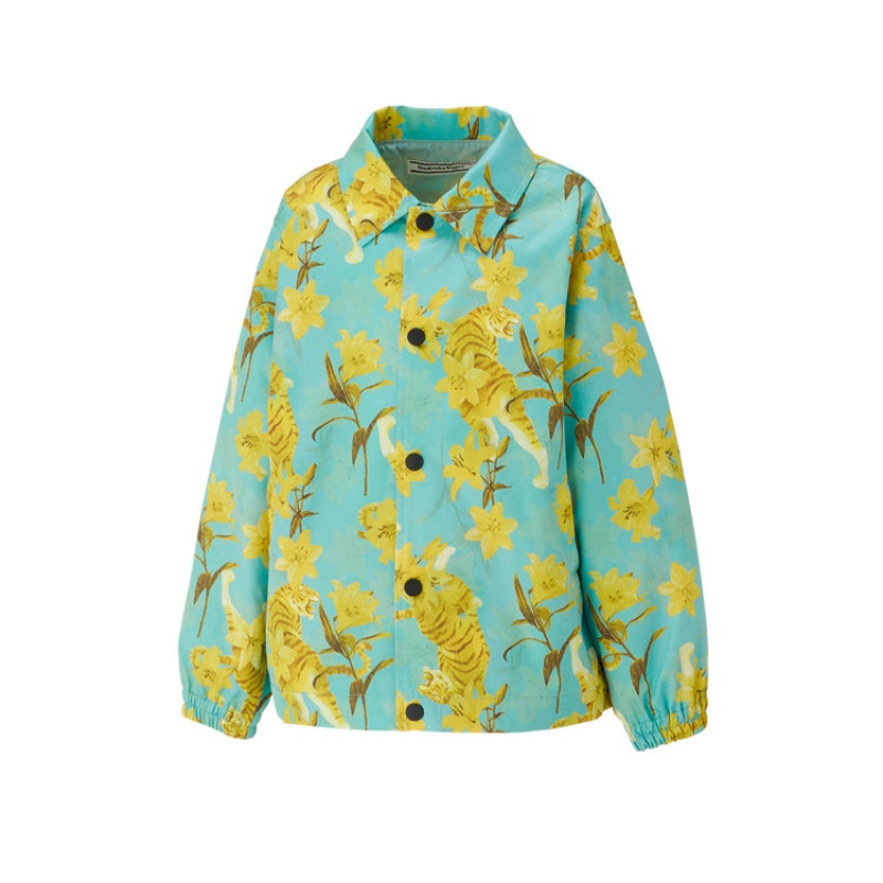 Light Green / Yellow Kids' Onitsuka Tiger P Jackets Online India | A7J-0841