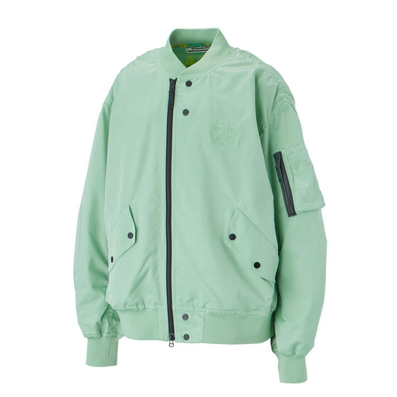 Light Green / Yellow Men's Onitsuka Tiger P Bomber Jackets Online India | S3U-7668