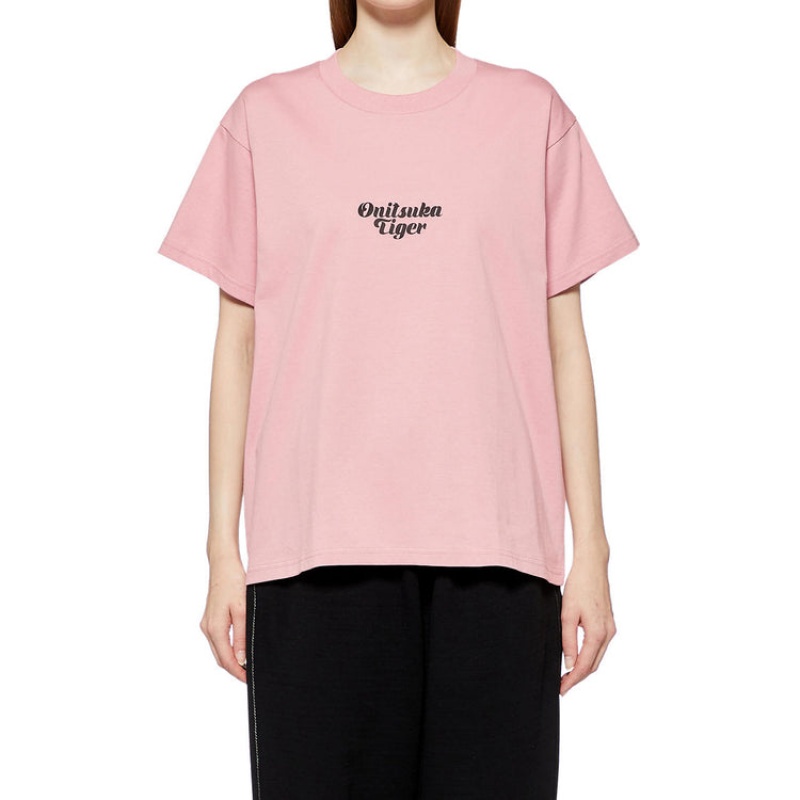 Light Pink Men's Onitsuka Tiger Graphic T Shirts Online India | J3N-6020