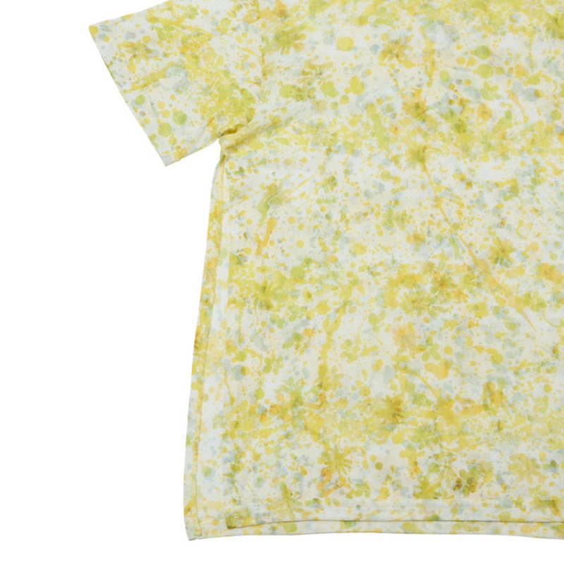 Light Yellow Men's Onitsuka Tiger Printed 2 Way Ss Tops Online India | Q9X-6556