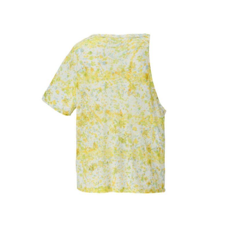 Light Yellow Women's Onitsuka Tiger Printed Tops Online India | F8I-0489