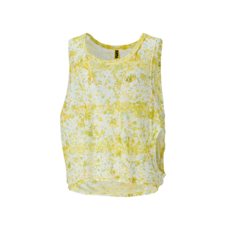 Light Yellow Women's Onitsuka Tiger Printed 2 Way Tank Top Online India | N0T-3349