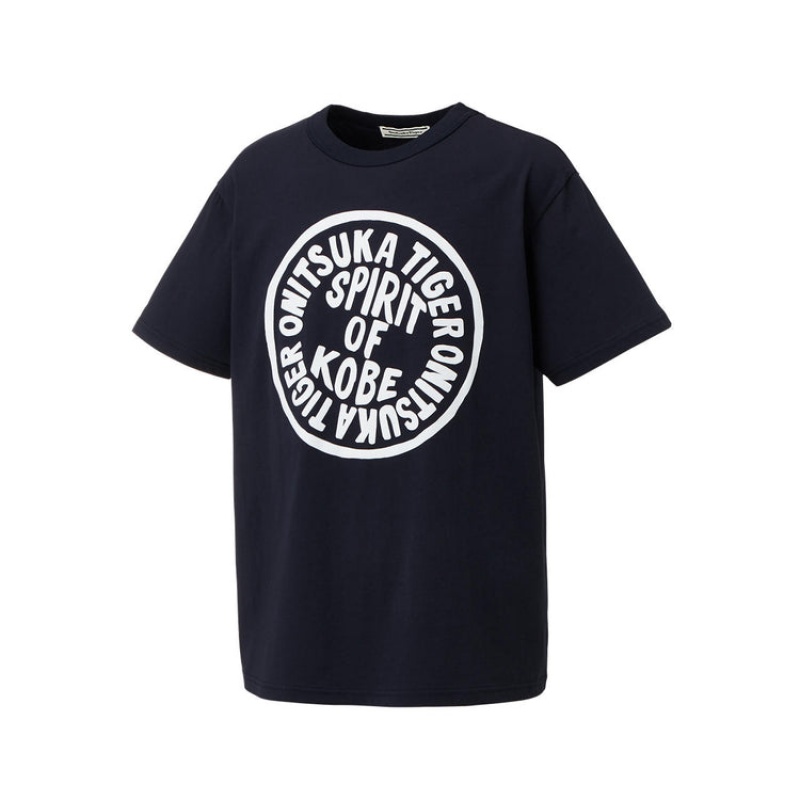 Navy Men's Onitsuka Tiger Graphic T Shirts Online India | Q0D-5983