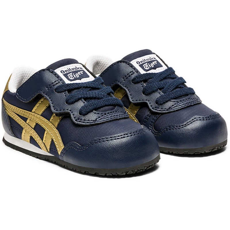 Navy / Gold Kids' Onitsuka Tiger Serrano Online India | Z4I-8258