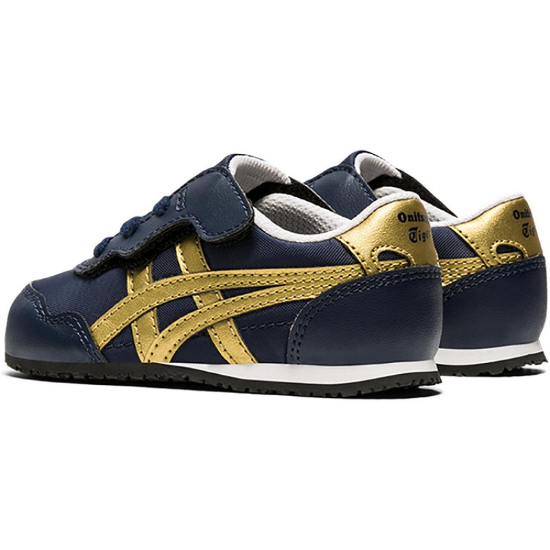 Navy / Gold Kids' Onitsuka Tiger Serrano Online India | Z4I-8258