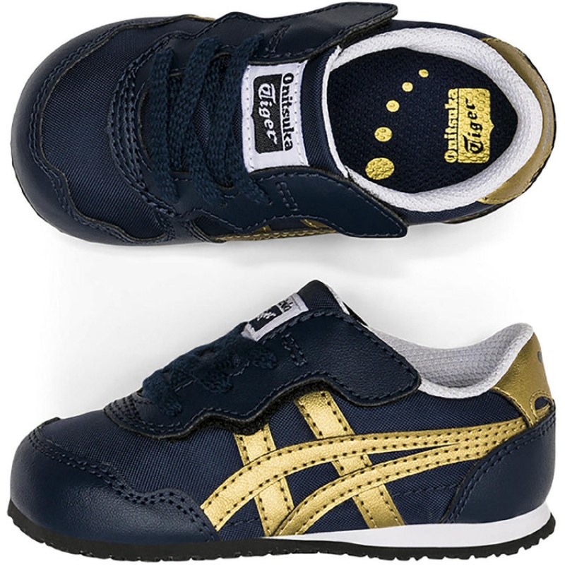 Navy / Gold Kids' Onitsuka Tiger Serrano Online India | Z4I-8258