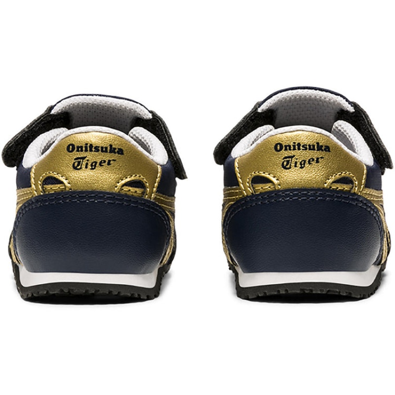 Navy / Gold Kids' Onitsuka Tiger Serrano Online India | Z4I-8258