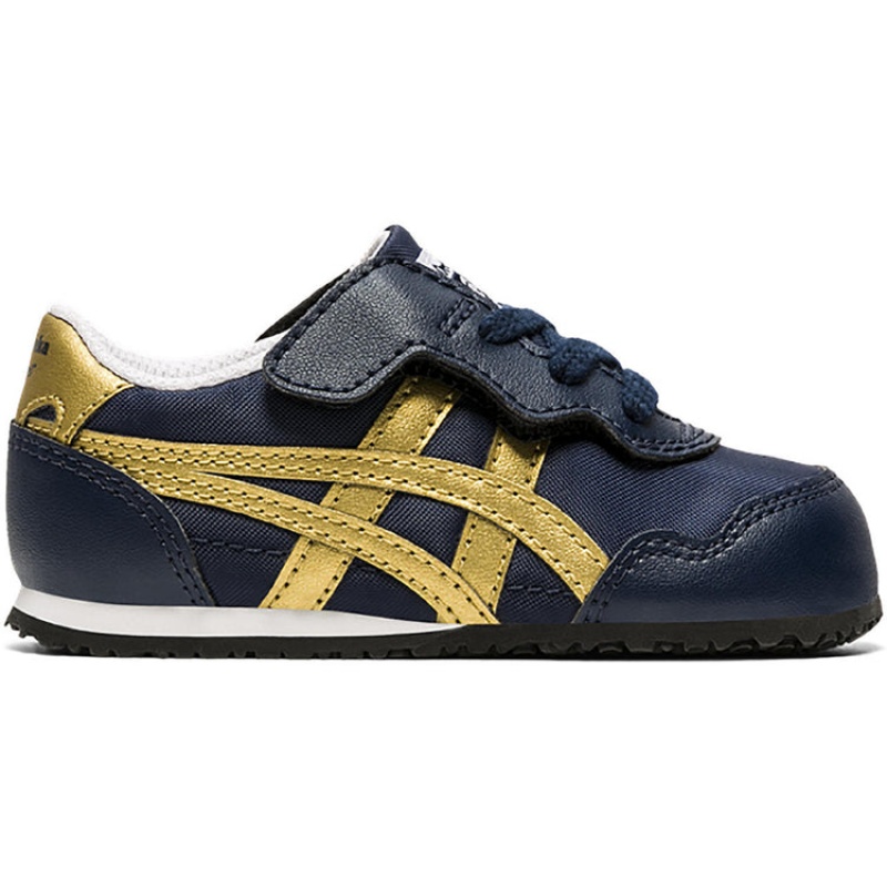 Navy / Gold Kids\' Onitsuka Tiger Serrano Online India | Z4I-8258