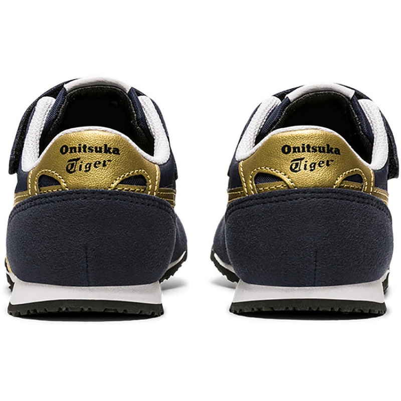 Navy / Gold Kids' Onitsuka Tiger Serrano Online India | N8N-8817