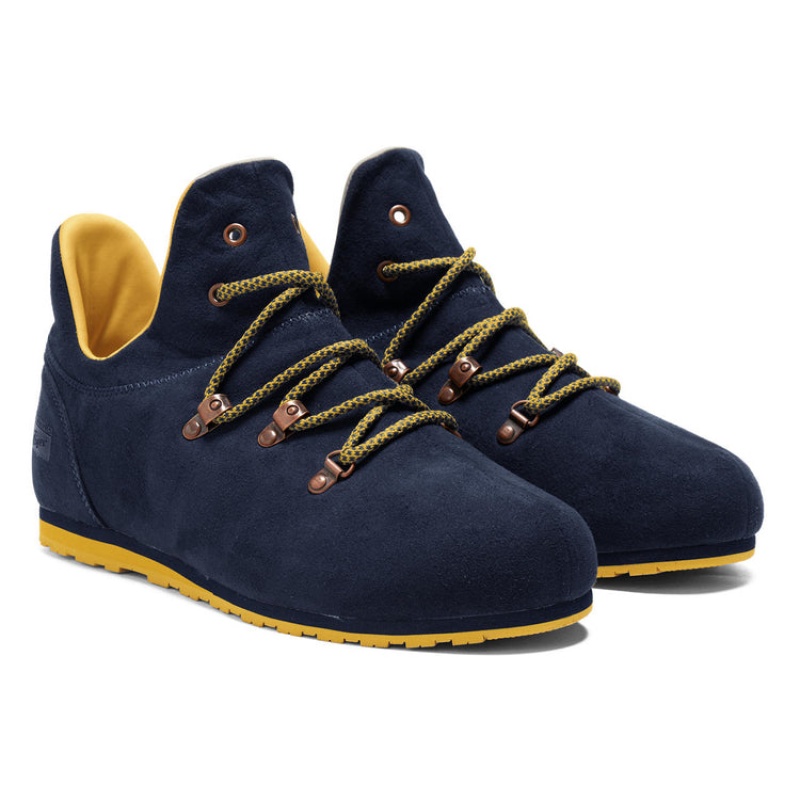 Navy / Gold Women's Onitsuka Tiger Monte Pokhara Sneakers Online India | Q3L-9613