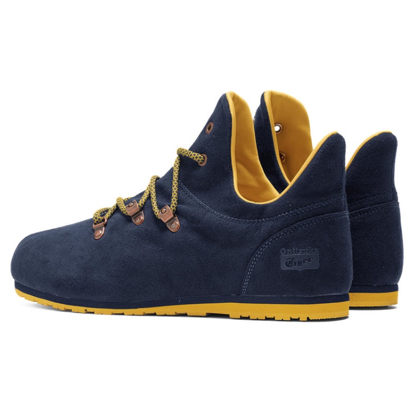 Navy / Gold Women's Onitsuka Tiger Monte Pokhara Sneakers Online India | Q3L-9613