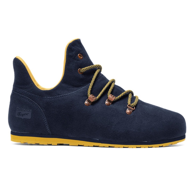 Navy / Gold Women\'s Onitsuka Tiger Monte Pokhara Sneakers Online India | Q3L-9613