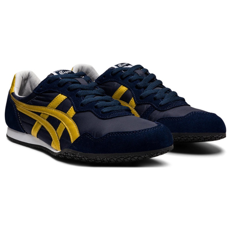 Navy / Gold Women's Onitsuka Tiger Serrano Sneakers Online India | M1K-3425