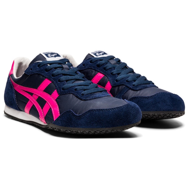 Navy / Rose Women's Onitsuka Tiger Serrano Sneakers Online India | Y9K-4601