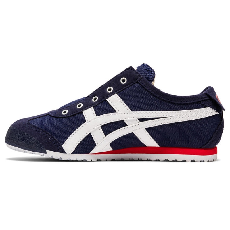 Navy / White Kids' Onitsuka Tiger Mexico 66 Slip-on Online India | Q1P-5350