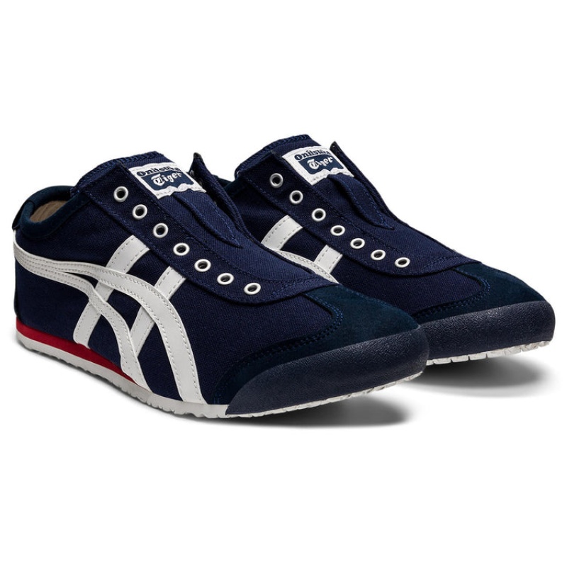 Navy / White Men's Onitsuka Tiger Mexico 66 Slip-on Online India | F7C-0431