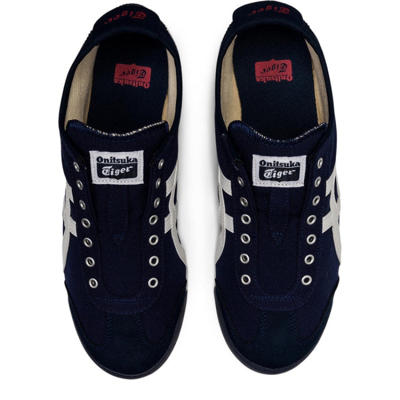 Navy / White Women's Onitsuka Tiger Mexico 66 Slip-on Online India | J3X-6991