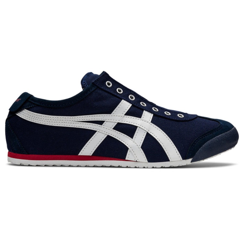 Navy / White Women\'s Onitsuka Tiger Mexico 66 Slip-on Online India | J3X-6991