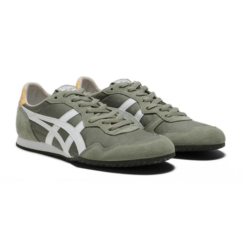 Olive / White Women's Onitsuka Tiger Serrano Sneakers Online India | Z2C-5925