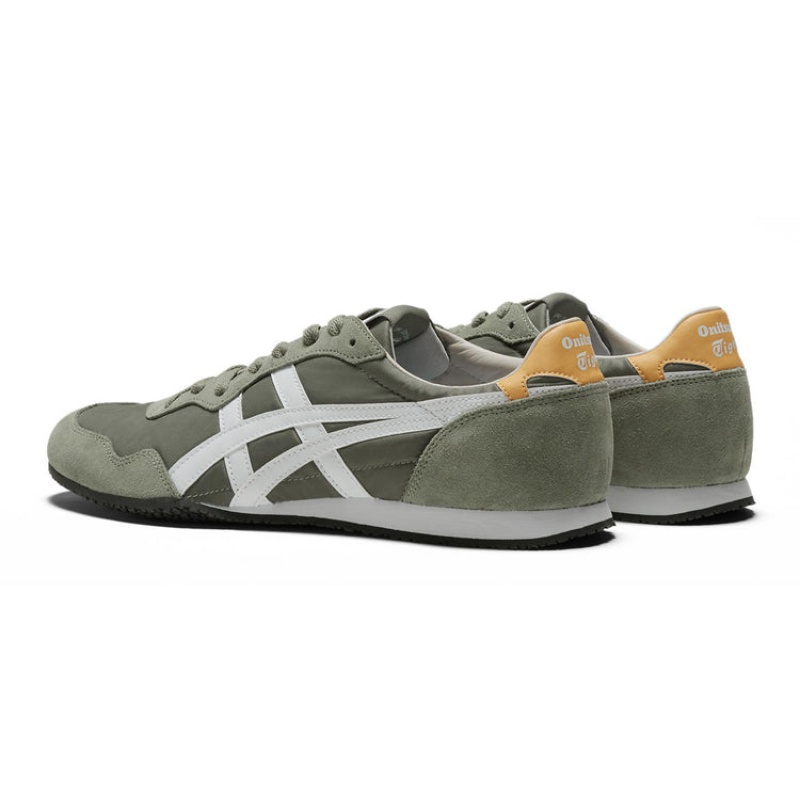 Olive / White Women's Onitsuka Tiger Serrano Sneakers Online India | Z2C-5925