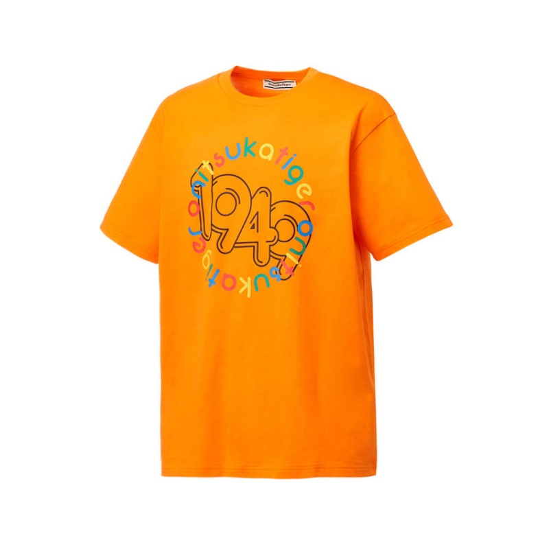 Orange Men's Onitsuka Tiger Graphic T Shirts Online India | N3W-8569