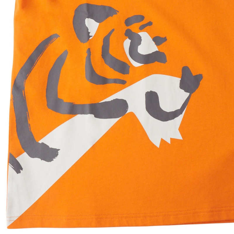 Orange Men's Onitsuka Tiger Graphic T Shirts Online India | B3G-6960