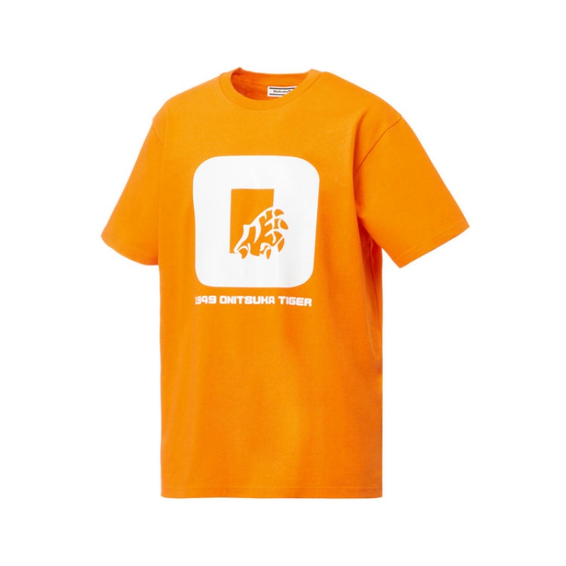 Orange Men's Onitsuka Tiger Graphic T Shirts Online India | X0E-7827