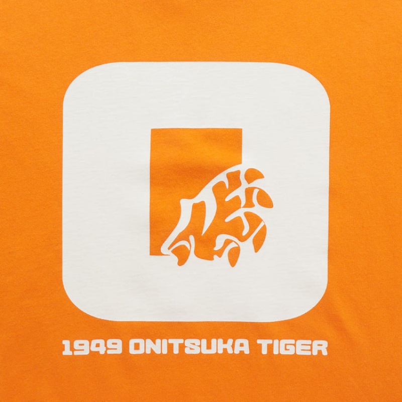 Orange Men's Onitsuka Tiger Graphic T Shirts Online India | X0E-7827